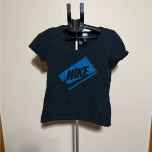 Nike Black and Blue Short Sleeve Tee